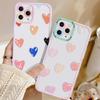 Süße rosa Liebesherz-Handyhülle für iPhone 11 Hülle iPhone 15 14 13 12 Pro Max X XS XR 7 8 Plus 13 12 Mini SE Weiche bunte Hülle