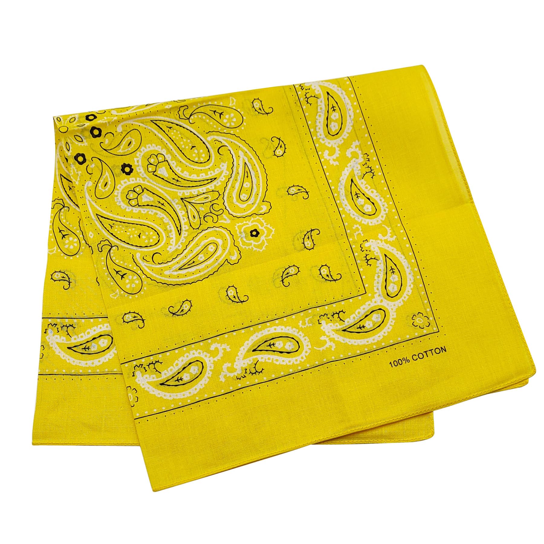 

Trifong bandana yellow paisley handkerchief adult 100% cotton 55cm x 55cm yellow жёлтый