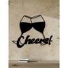Modern Metal 'Cheers' Wine Wall Art - Wine Glass Design For Kitchen/Bar Decor