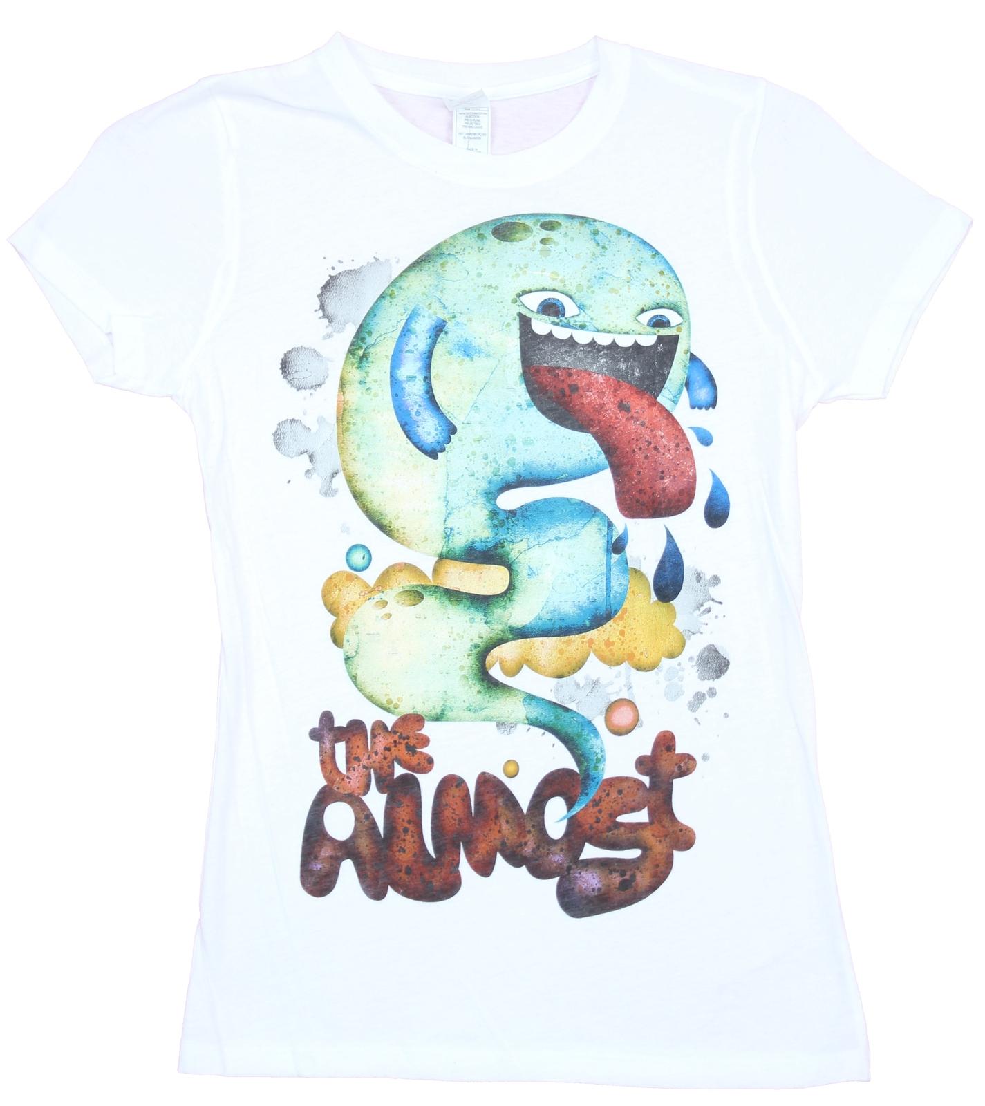 The Almost Girls Juniors T-Shirt - Water colored Bubbly Monster S