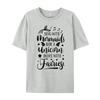 Sing mit Meerjungfrauen Reite ein Einhorn Tanze mit Feen Übergroßes T-Shirt Unisex Übergroßes T-Shirt Geburtstag