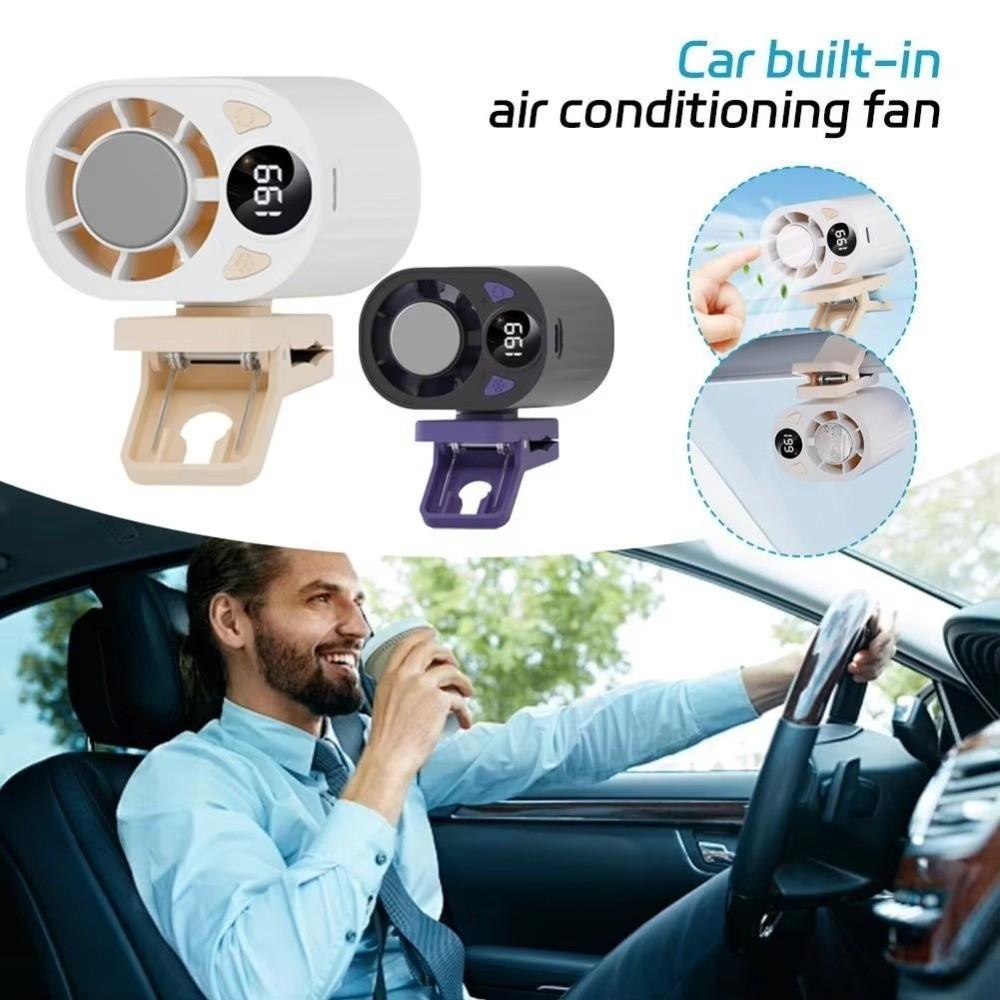 USB Charging Clip On Car Air Conditioner Silent Operation Mini Clip Fan For Drivers