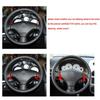 For Peugeot 206 2007 - 2009 Peugeot 207 Hand Sewing Car Steering Wheel Cover
