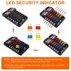 12-Way Fuse Box 12 Circuits Negative Bus Fuse Block Holder With LED Indicator