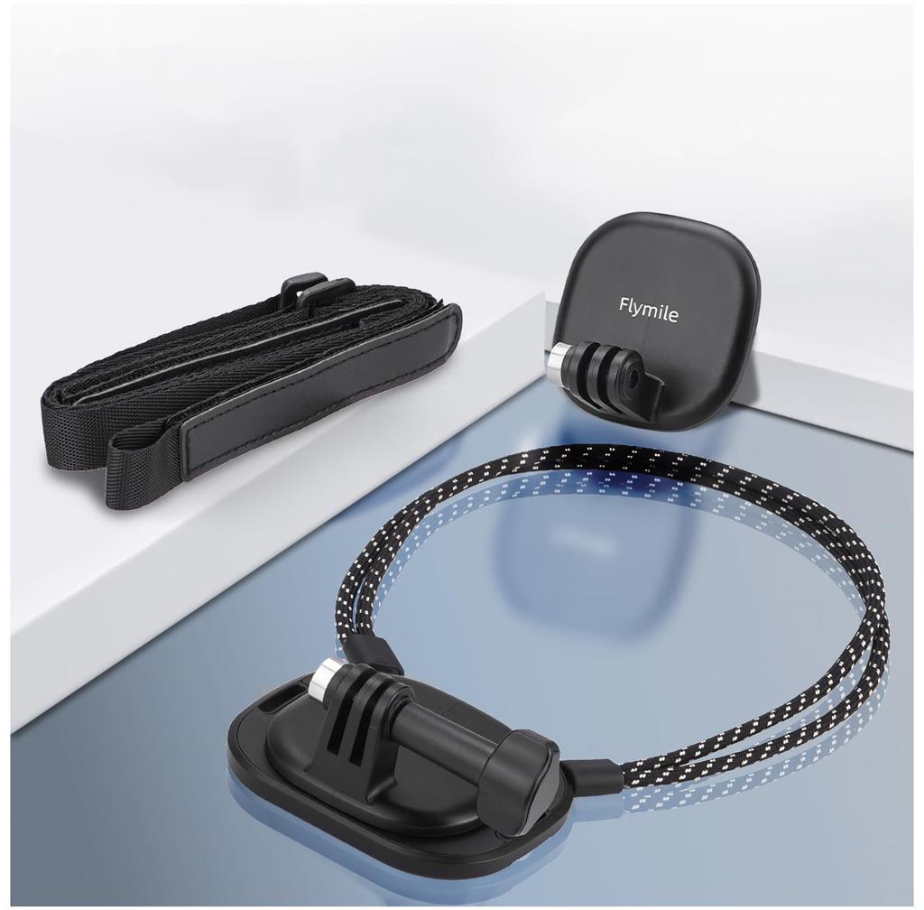 SHEAWA Magnetic Camera Neck Mount with Chest Strong Magnet for DJI Osmo 5 Go and Other Action Horizontal and Vertical Adjustable Stable Mount Adapter