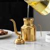 Stainless Steel Olive Oil Bottle Long Spout Grease Container Vinegar Dispenser Sauce Seasoning Condiment Jar