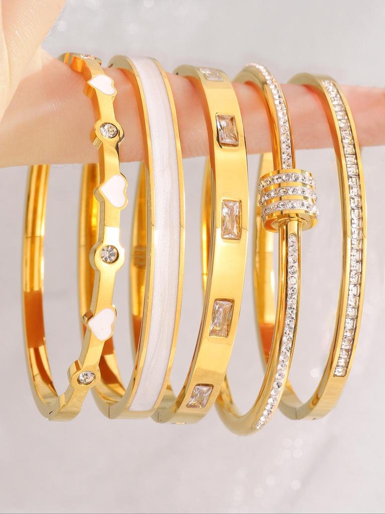 Europäisches & Amerikanisches Luxus Zirkon Stern Armband: Vielseitige, Elegante, Lichtechte Mode für Damen