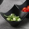 3 Grid Sauce Dish Black ABS Three-compartment Snack Plate For Home Cuisine Seasoning Plate Sushi Soy Dipping Saucer Bowl