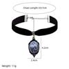 Gothic Dragon Pendant Necklace With Velvet Embossed Design For Men And Women