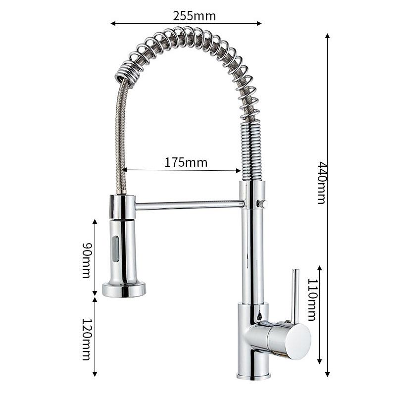 

Черный/Серебристый Кухонный Смеситель Настольный Смеситель Однорычажный Пружинный Кран для Горячей и Холодной Воды Ванная Кухня Журавль серебряный
