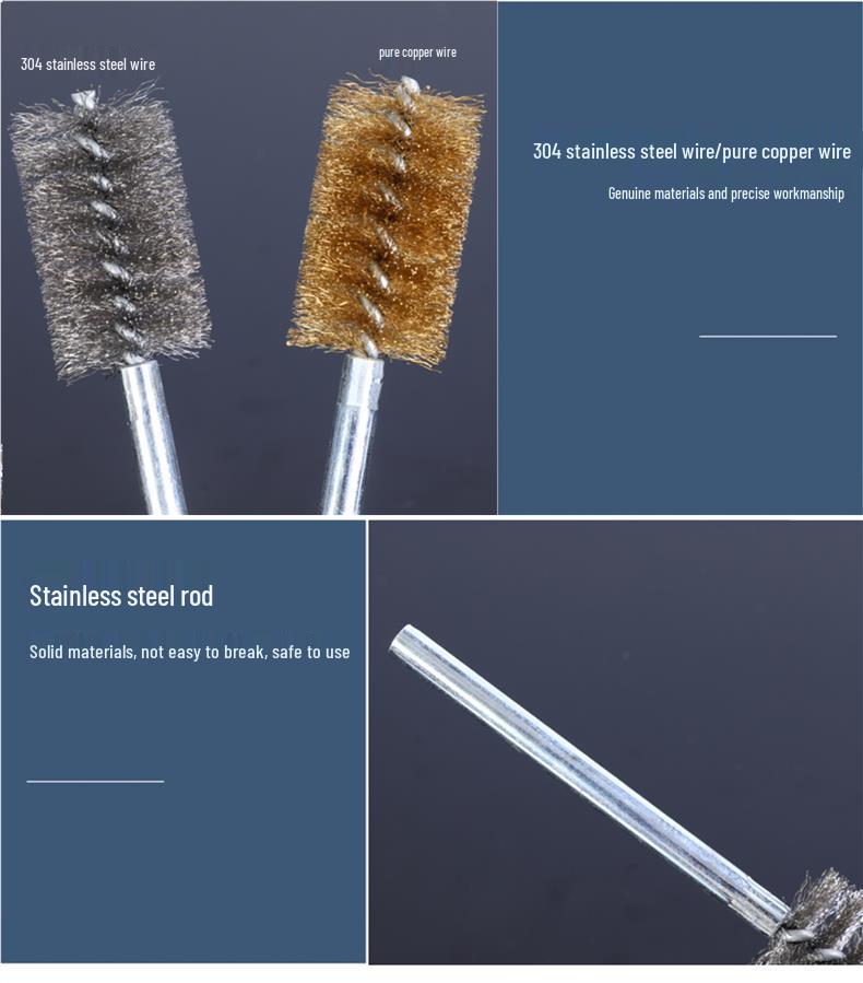 Electric Rust Removal & Polishing Tool with Stainless Steel Pipe Brush