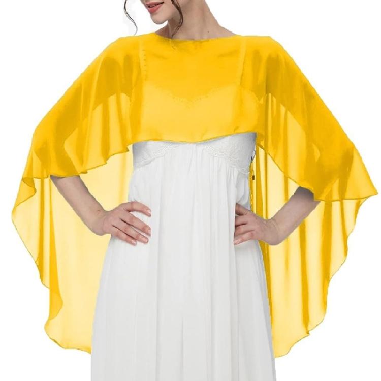 

Classical Solid Color Shawl Scarf Breathable Shoulder Wrap For Formal Dresses Easy Matching Shoulder Covering for Women жёлтый