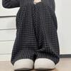 Black Plaid Wide-leg Pants Children's New Autumn High-waisted Thin Loose Bf Lazy Wind Straight Casual Pants