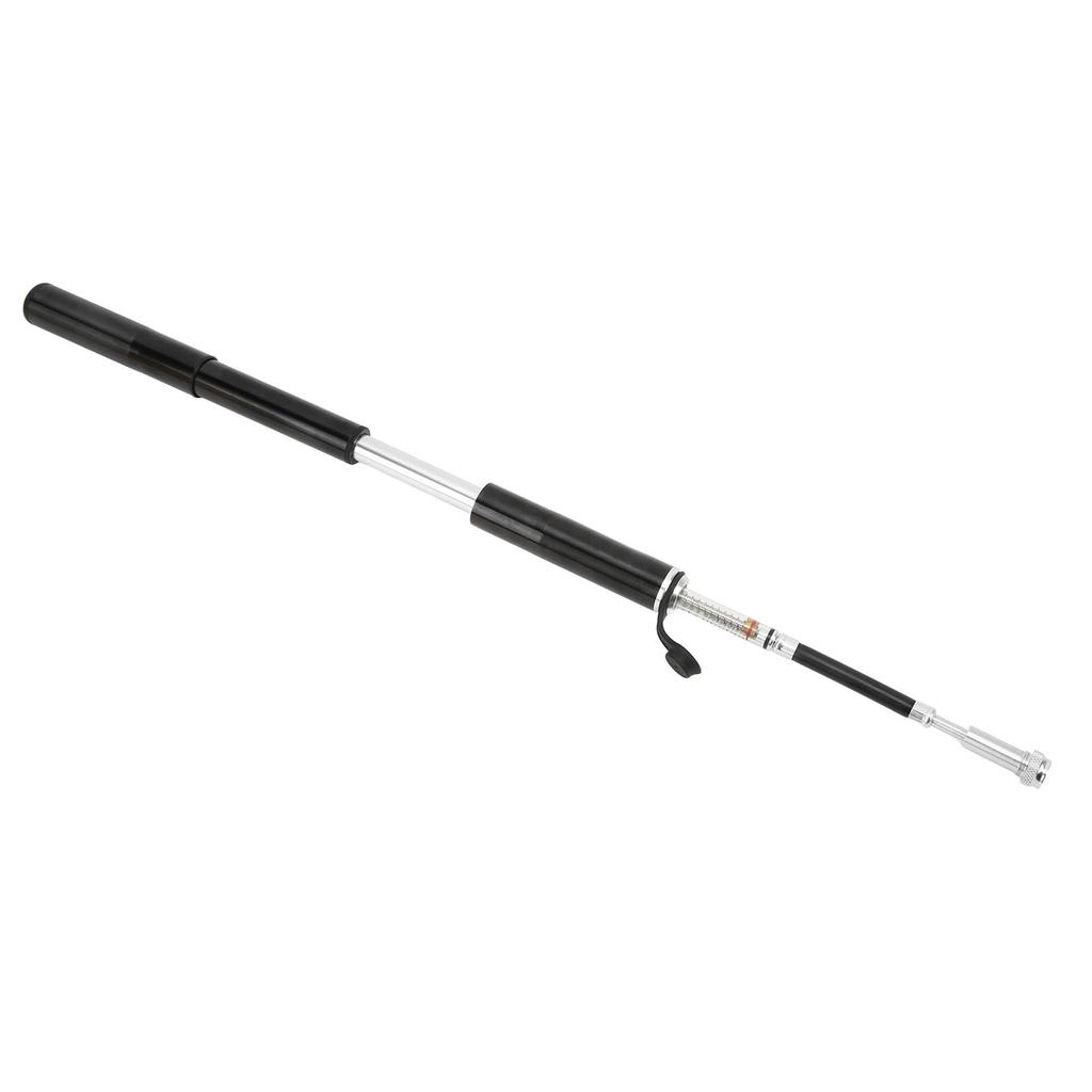 ENLEE Mini Bicycle Tire Pump with Barometer Telescopic Hose for American Valve Presta Value