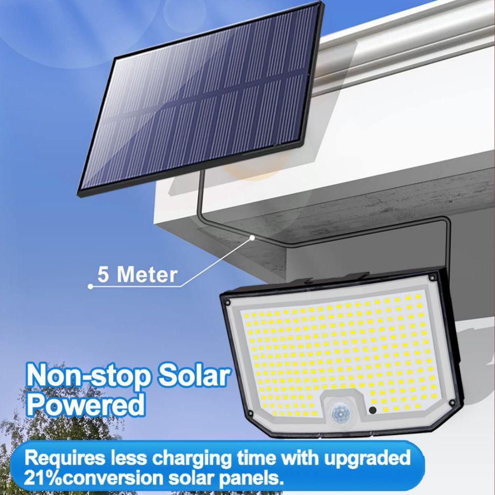 238 LED Solar Motion Sensor Lights Outdoor IP65 Waterproof Super Bright Security Spotlight Wall Lamp for Garden Garage Yard
