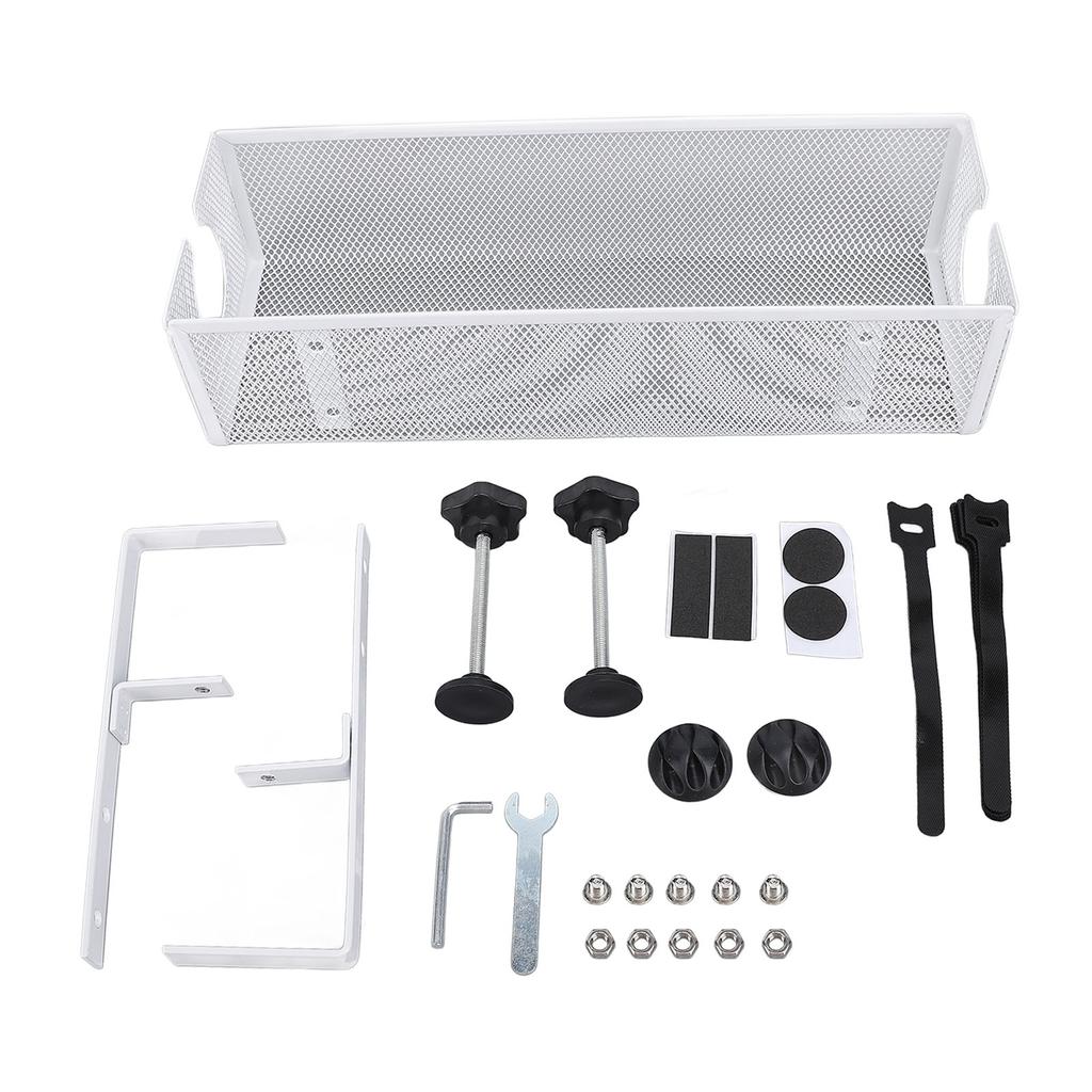 Under Desk Cable Management Tray No Drill Steel Desk Cord Wire Management Tray Cable Management Rack with Clamp For Office Home