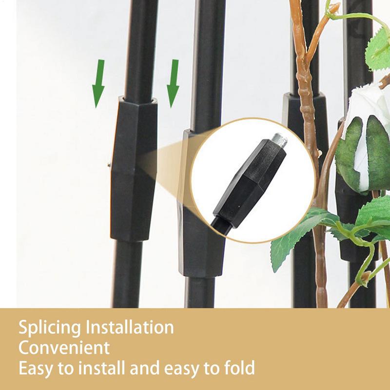 1 Conjunto Treliça para Plantas Trepadeiras DIY Estrutura de Suporte de Jardim para Flores Videiras Suporte de Vaso Gaiola Treliça de Suporte para Trepadeiras 80/120/160cm