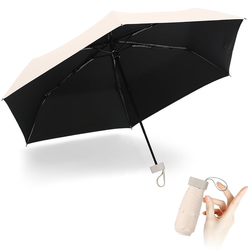 

parasol folding umbrella [240g lighter, UPF50+ certified, 6-bone glass fiber reinforced] folding umbrella compact lightweight small UV cut 100