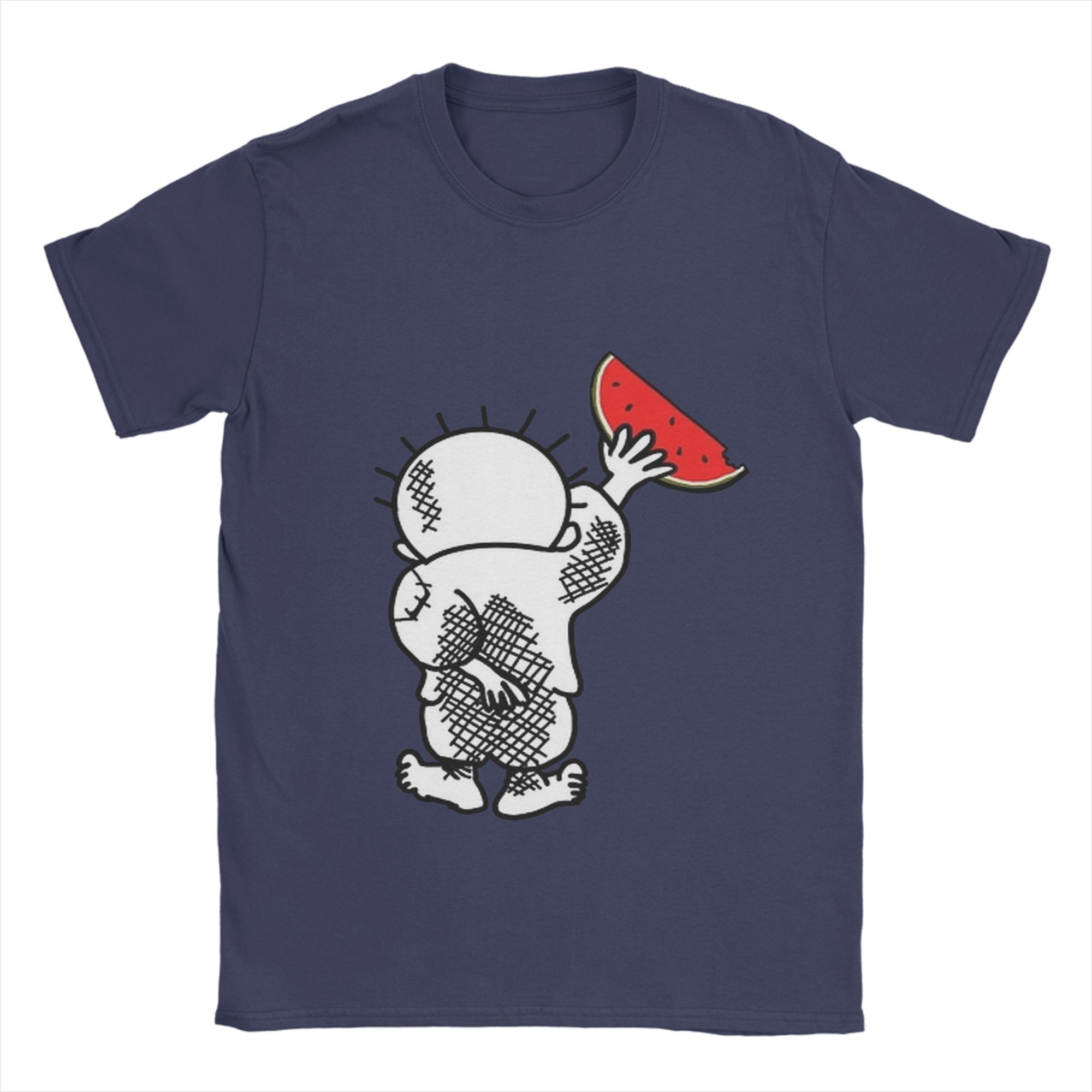 

Handala T Shirt Summer Hippie T-Shirts Man Pure Cotton Round Neck Plus Size Top Tees Short Sleeve Streetwear Tops 4XL
