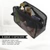 1 Stück Schwarze Transparente Netz Kosmetiktasche Handtasche Aufbewahrung Große Kapazität Aufbewahrung Netz Waschtasche Reise-Set Kosmetiktasche