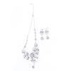 European and American Bride Drop Earrings Necklace Set Adjustable Pendant Necklace