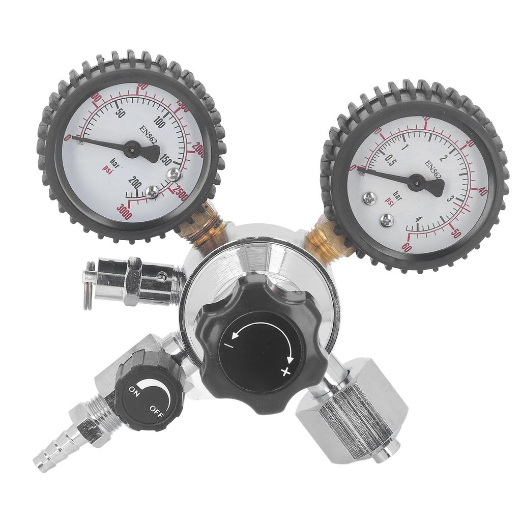 W21.8 Bierfassregler Aluminium ABS mit Schlauch CO2-Regler zum Karbonisieren Zapfen Bier Soda