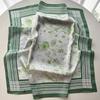 Luxury Floral Square Scarf For Women Elegant Ladies Hijab Neckerchief Shawl Soft Stain Imitation Silk Scarves For Travel Beach