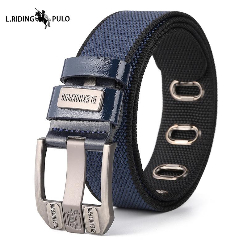Men's Pin Buckle Canvas Belt Youth Overalls Belt Casual Durable Belt Fashion Trend All-match Belt