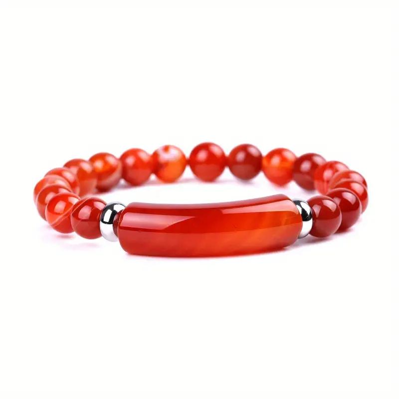 1pc Healing Handmade Stone Bracelet Turquoise Natural Malachite Gemstone Crystal Rough Bracelet Body Energy Yoga