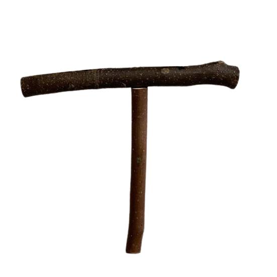 Yousheng Parrot Branch Perches T Shape Grinding Claw Wood Molar Bird Rest Toy for Pet