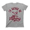 I`d Rather Be FISHING Cotton T-Shirt Boys Girls Kids Unisex Funny Gift