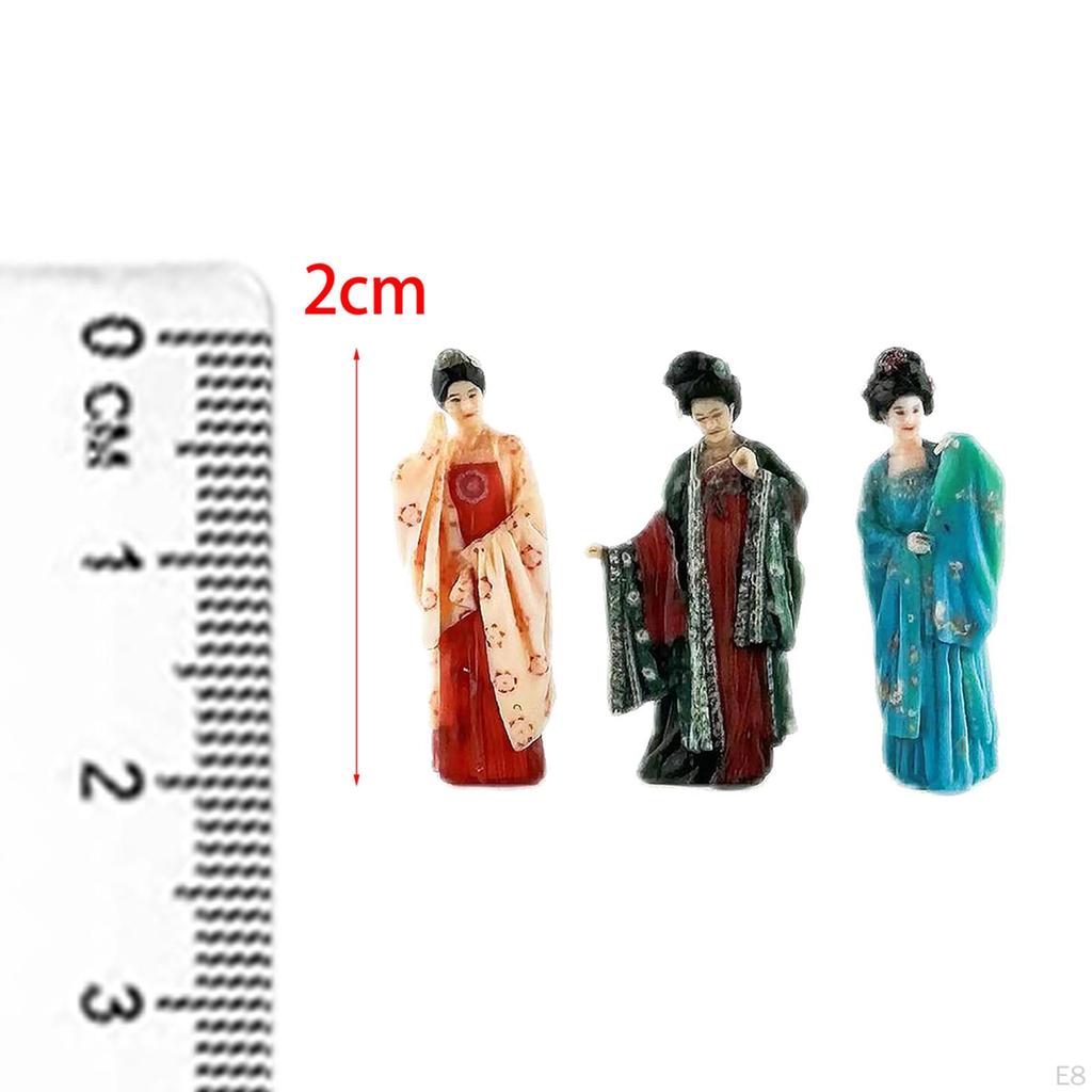 1/87 Realistic Character Figure Ancient Beautiful Women Statue Tiny People Model Diorama Action