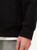 Men's Black Fleece-Lined Faux Two-Piece Round Neck Hoodie - 2025 Autumn/Winter Loose Pullover Top