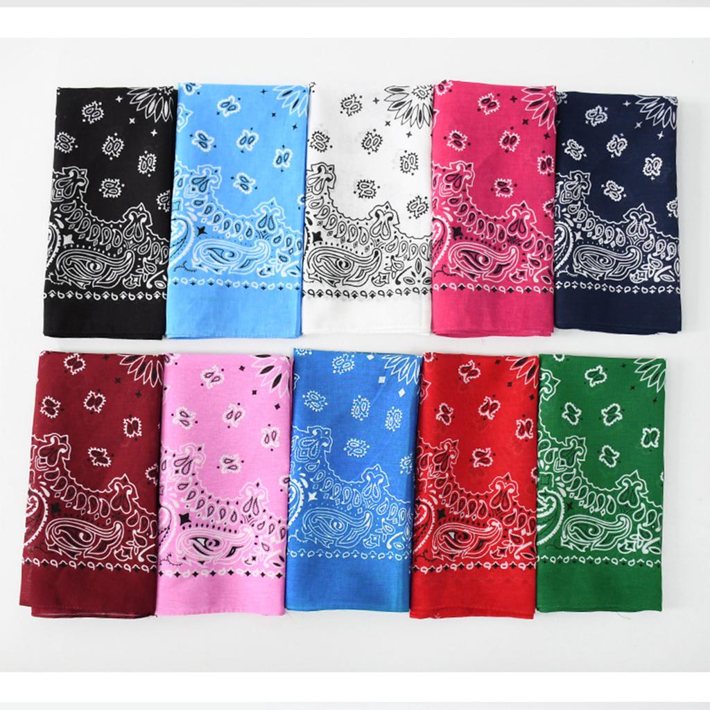 Fashionable Bandanas Headwrap Unisex Square Headscarf Casual Wear Handkerchief for Cycling Traveling