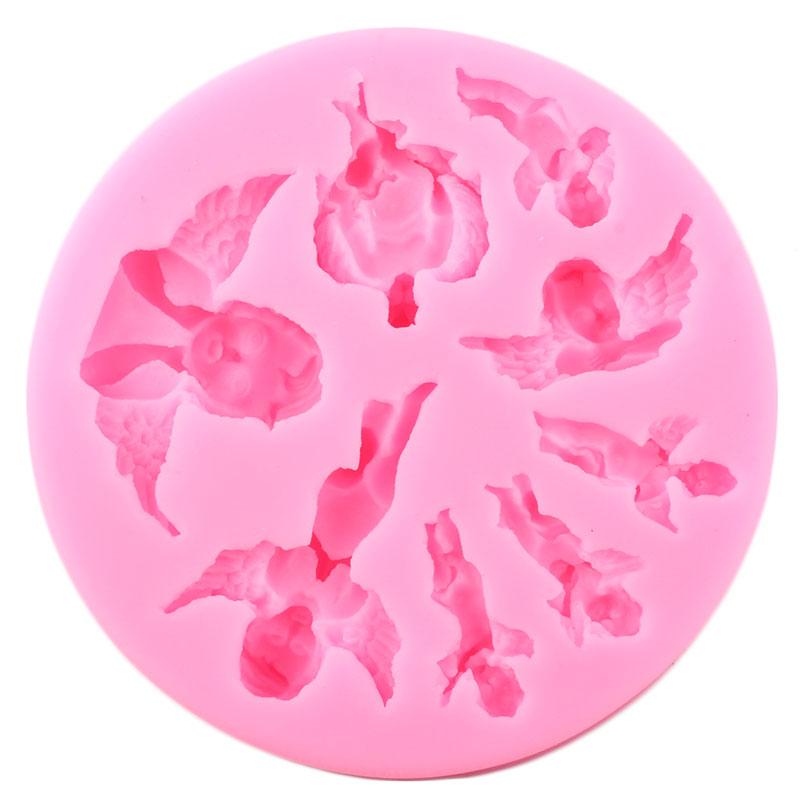 3D-Silikonformen mit süßem Amor-Engel, für Schokolade, Süßigkeiten, Fondant, DIY-Bastelarbeit, Epoxidharzform, Baby-Geburtstagskuchen, Dekorationswerkzeuge