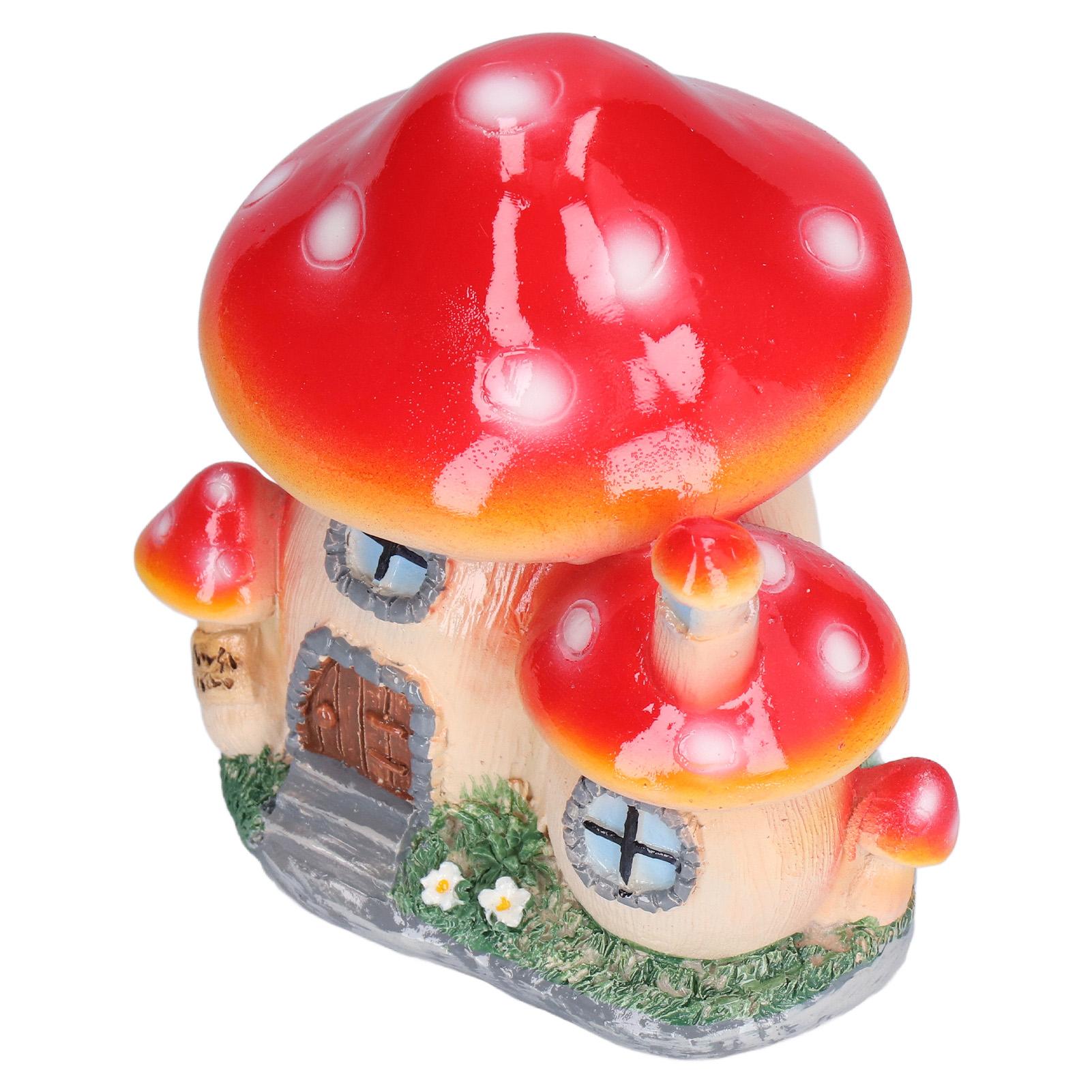 

Small Mushroom House Decoration Moss Micro Landscape Decorations Bonsai Mushroom Sculpture Resin Crafts