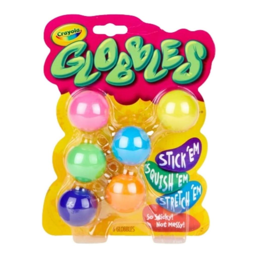 Crayola Globble Squeeze Sticky Stress Relief 747294 Toy, Ball, Toy, 6-Color Set, (Authentic Product)