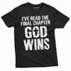 Jesus Christ T Shirt Bible Verse Church Religion Christian Tee God Wins Shirt