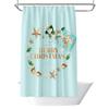 Bathroom Thickened Waterproof Curtain Mildew Proof Shower Curtain Shower Partition Curtain Shower Curtain Bathroom Curtain Free Perforation