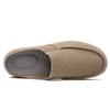 Men Khaki Sandals Slip On Slippers Casual Canvas Shoes Summer Blue Cloth Shoes for Farther Plus Size Lightweight