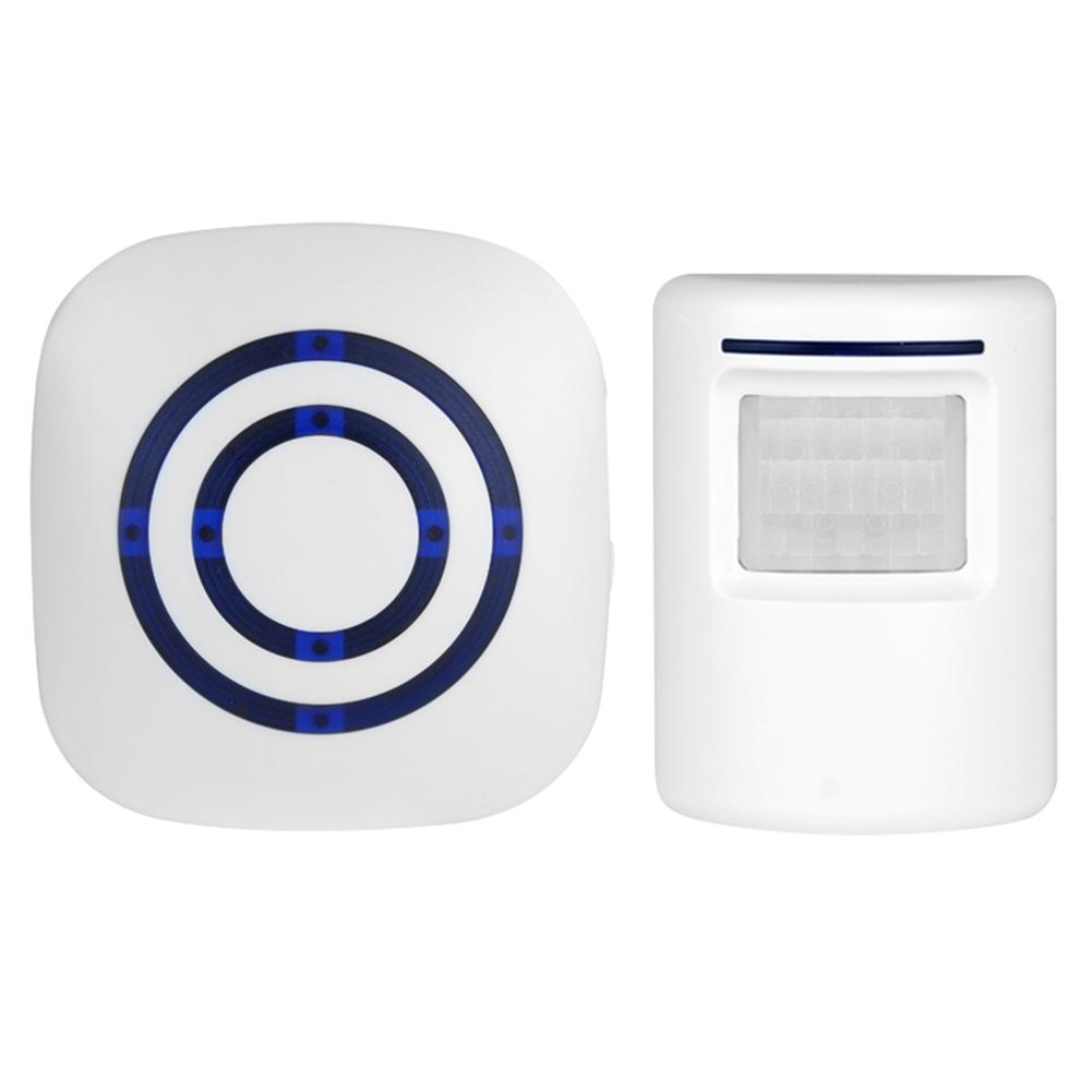 

Wireless Doorbell EU/US Plug 110-240V Induction Doorbell Volume Adjustment PIR Motion Sensor Doorbell W/ Receiver & Transmitter