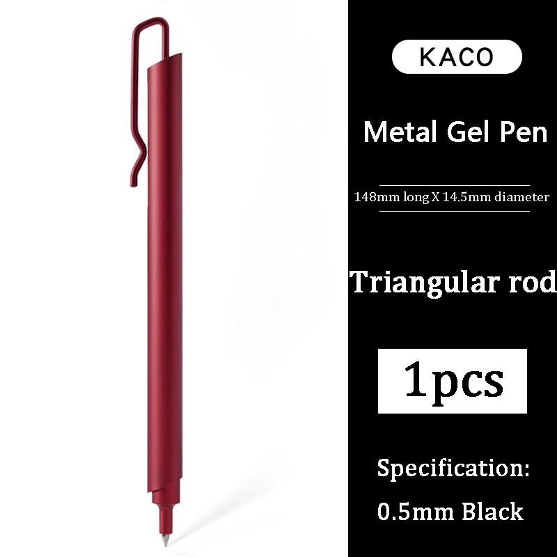 Kaco Metal Gel Pen 0.5MM Black Ink Refills Luxury Ballpoint Pens Business Signature Stylos Pen Holder Design Stationery Supplies