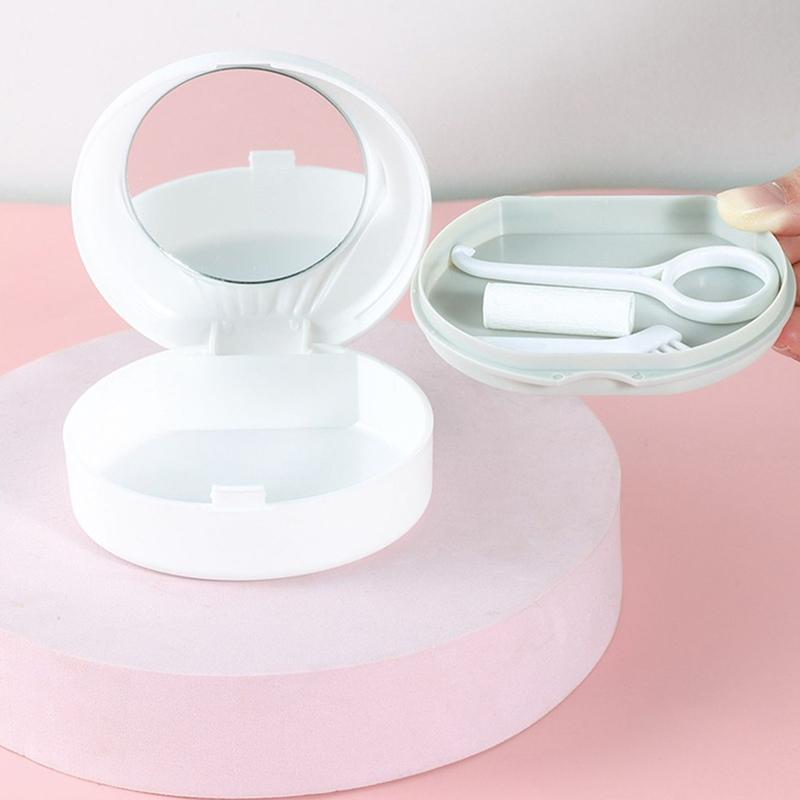 Boîte de Rangement Orthodontique pour Aligneurs avec Miroir Faux Dents Boîte pour Prothèses Dentaires Rétenteur Dentaire Protège-Dents Organisateur d'Appareils Dentaires Soin Buccal