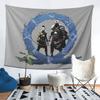 Men God Of War Kratos Game  Tapestry Wall Hanging Aesthetic Home Decoration Tapestries for Living Room Bedroom