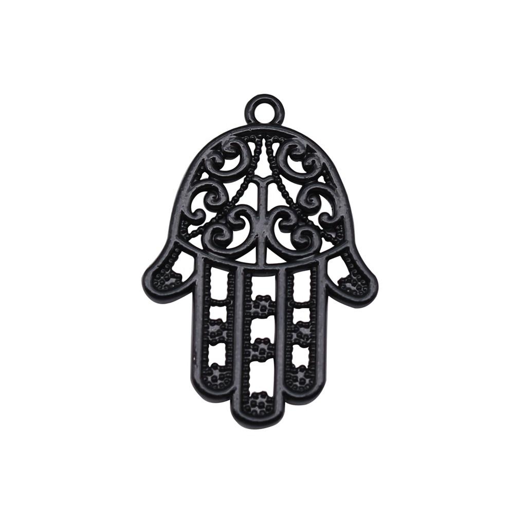 Alloy Hamsa Hand Charms Amulet Pendants For Good Luck Jewelry Making