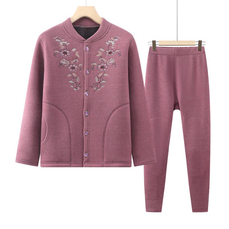 Mo'ou Grandma Women's Thickened Fleece Thermal Underwear