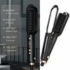 2 in 1 Negative Ion Straighten Brush LED Digital Display Hair Flat Iron Hair Styling Comb  Travel