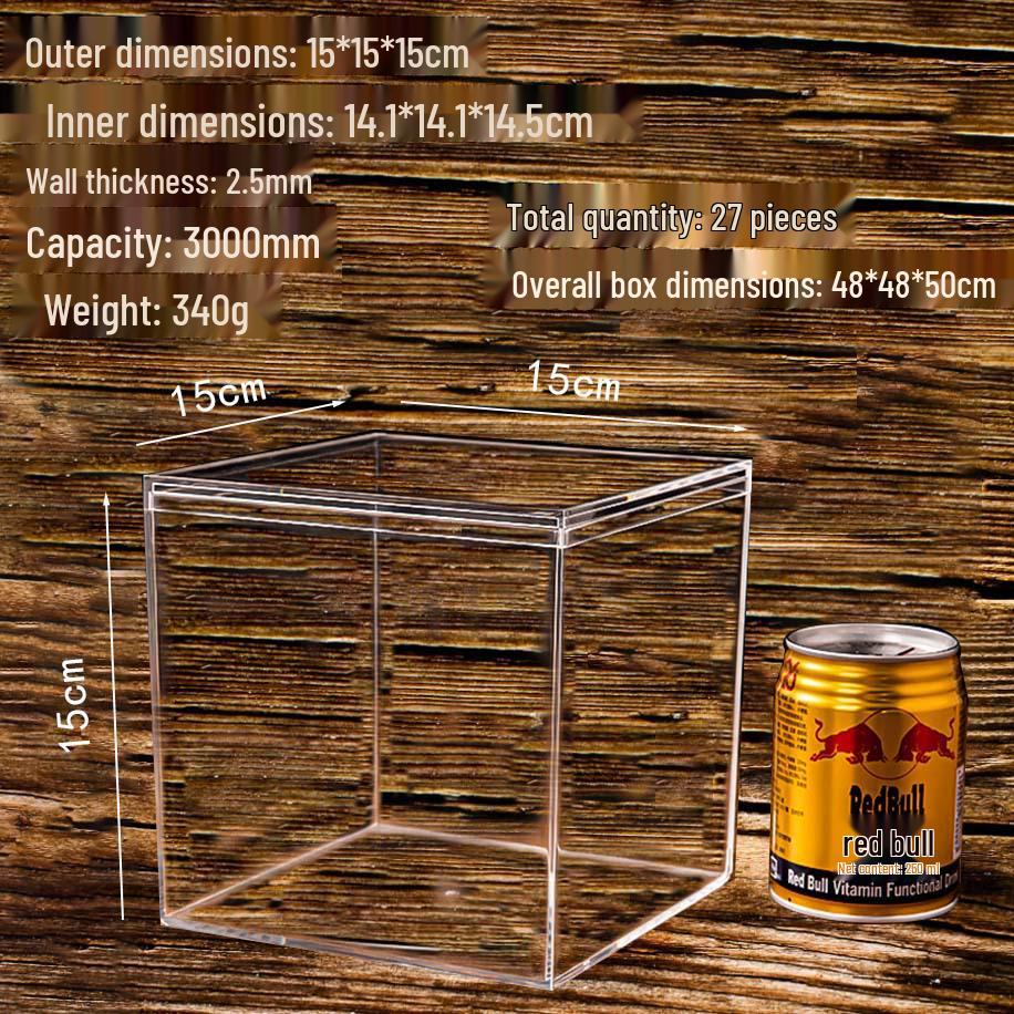 Quadratische Transparente Harte Kunststoffbox: Vielseitige Lebensmittelverpackung, Betta-Fischzucht, Kristallschlamm, Überraschungsbox, Hochzeits-Süßigkeitenaufbewahrung.