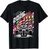 Racing Car Calendar 2026 Circuit Schedule Places Men Women T-Shirt
