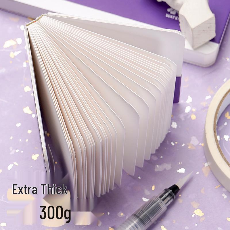 Portable Square Mini Watercolor Book: Acrylic, Cotton Pulp, and Fine Grain Paper for Painting and Doodling
